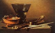 Still Life with Wine and Smoking Implements